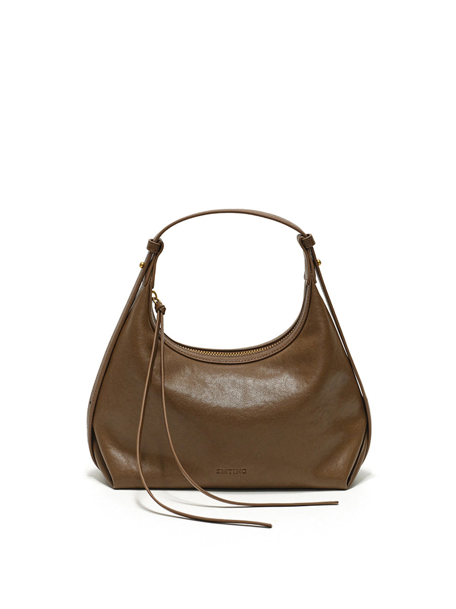 Arc-shaped hand-held hobo bag