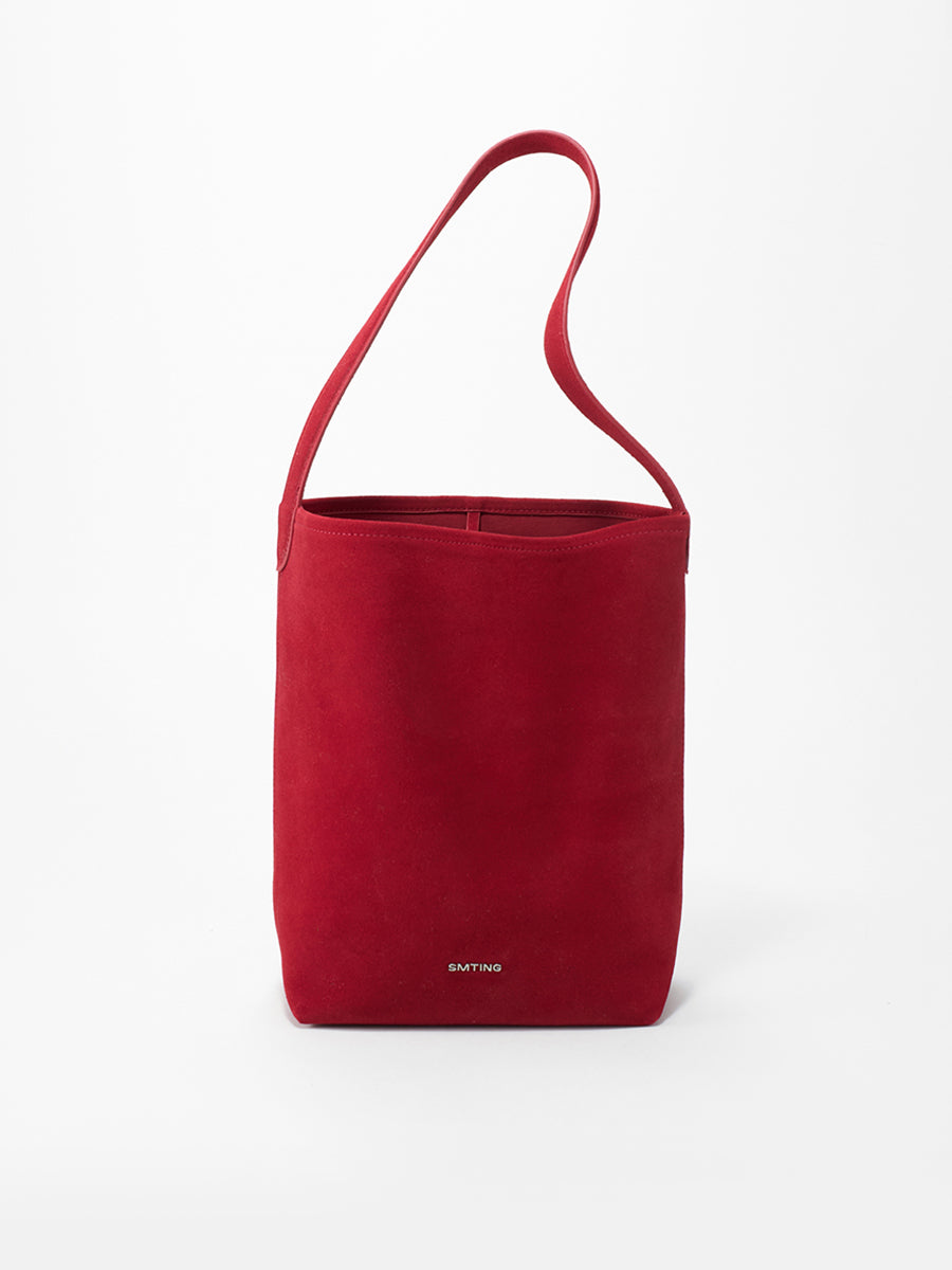 Matte leather large capacity handheld bucket bag